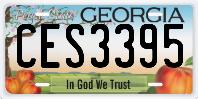 GA license plate CES3395