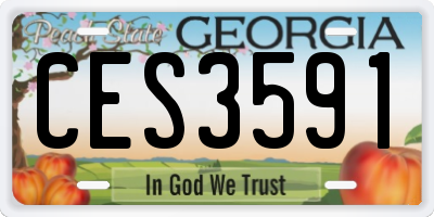 GA license plate CES3591