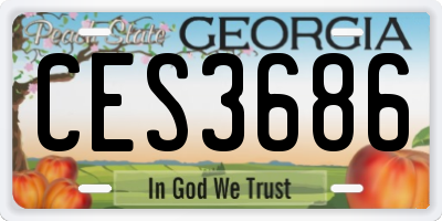 GA license plate CES3686