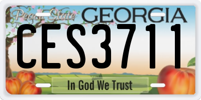 GA license plate CES3711