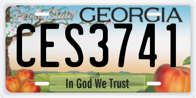 GA license plate CES3741