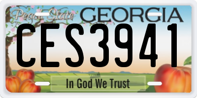 GA license plate CES3941