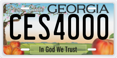 GA license plate CES4000