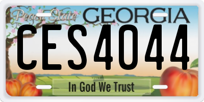 GA license plate CES4044