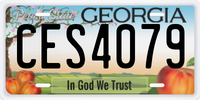 GA license plate CES4079