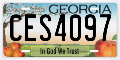 GA license plate CES4097