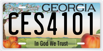 GA license plate CES4101