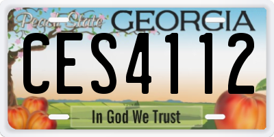 GA license plate CES4112