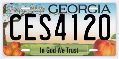 GA license plate CES4120
