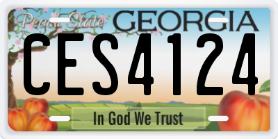 GA license plate CES4124