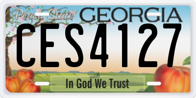 GA license plate CES4127