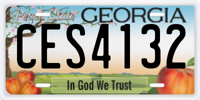 GA license plate CES4132