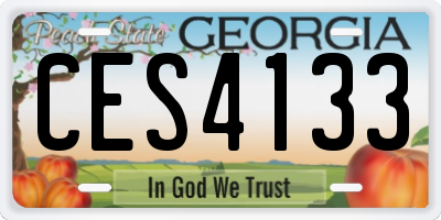 GA license plate CES4133