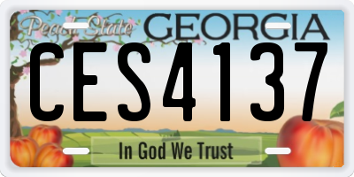 GA license plate CES4137