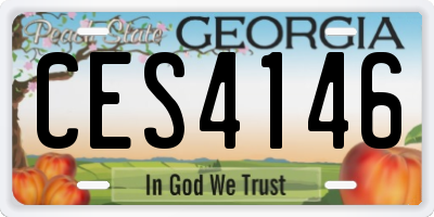 GA license plate CES4146