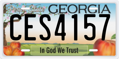 GA license plate CES4157