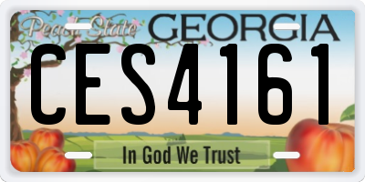 GA license plate CES4161