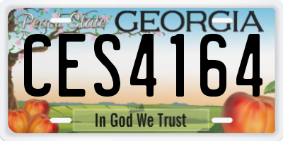 GA license plate CES4164