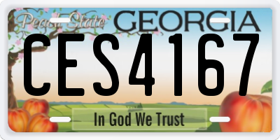 GA license plate CES4167