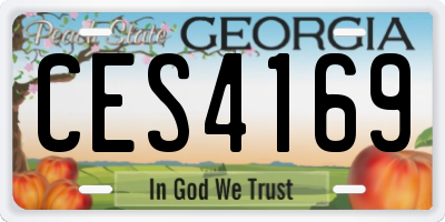 GA license plate CES4169