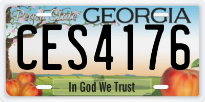 GA license plate CES4176