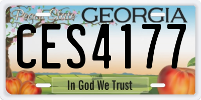 GA license plate CES4177