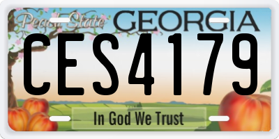 GA license plate CES4179