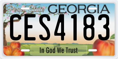 GA license plate CES4183