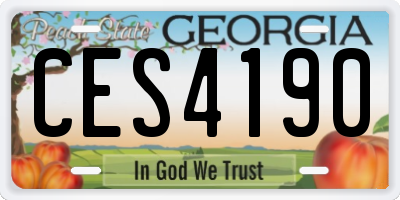 GA license plate CES4190