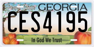 GA license plate CES4195