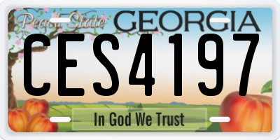 GA license plate CES4197