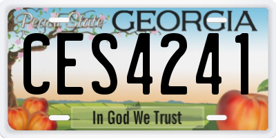 GA license plate CES4241