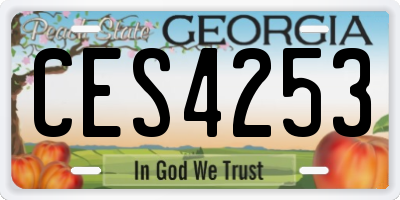 GA license plate CES4253