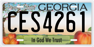 GA license plate CES4261