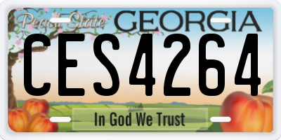 GA license plate CES4264