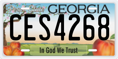 GA license plate CES4268