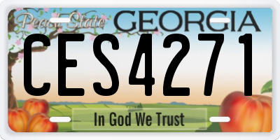 GA license plate CES4271