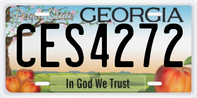 GA license plate CES4272