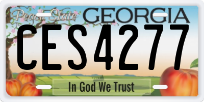 GA license plate CES4277