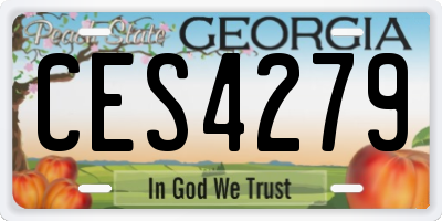 GA license plate CES4279