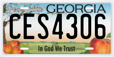 GA license plate CES4306