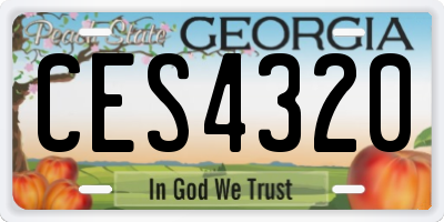 GA license plate CES4320