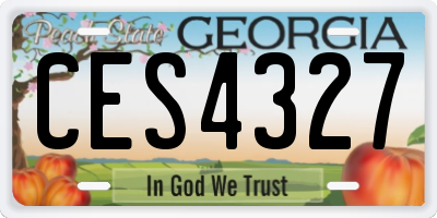 GA license plate CES4327
