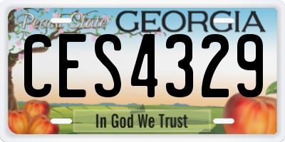 GA license plate CES4329