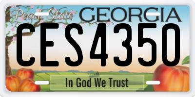 GA license plate CES4350