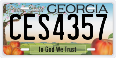GA license plate CES4357