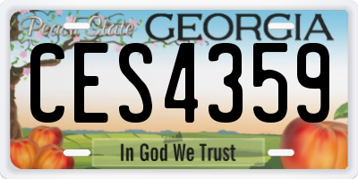 GA license plate CES4359