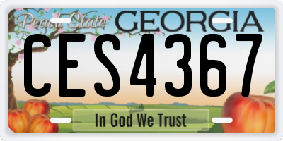GA license plate CES4367