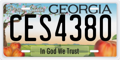 GA license plate CES4380
