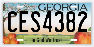 GA license plate CES4382